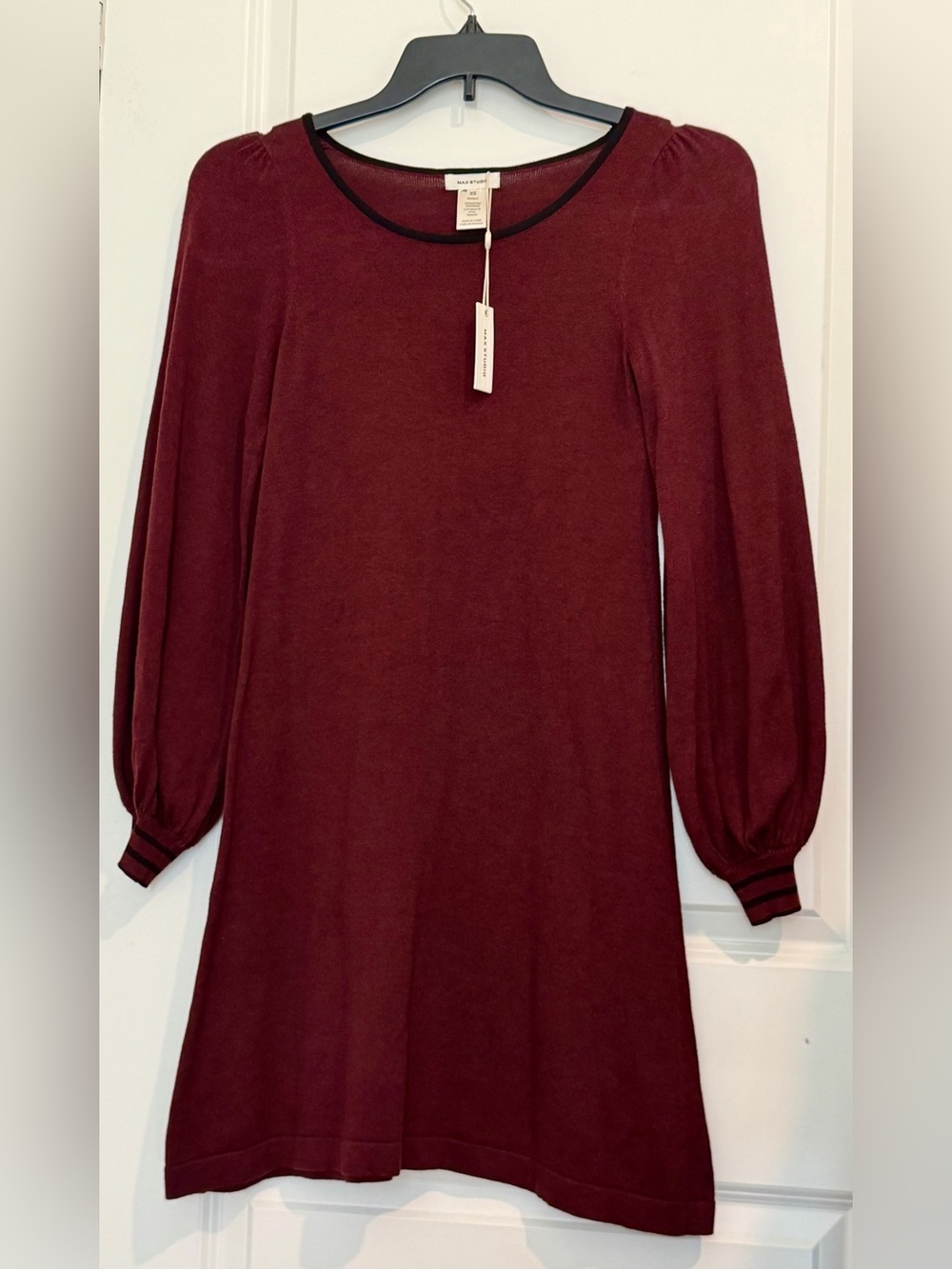 Max Studio Burgundy Mini Dress Size XS NWT